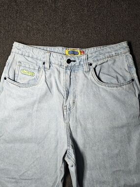 Vintage Empyre Skateboarding Light Wash Baggy Jeans Size 33 Internal Drawstring